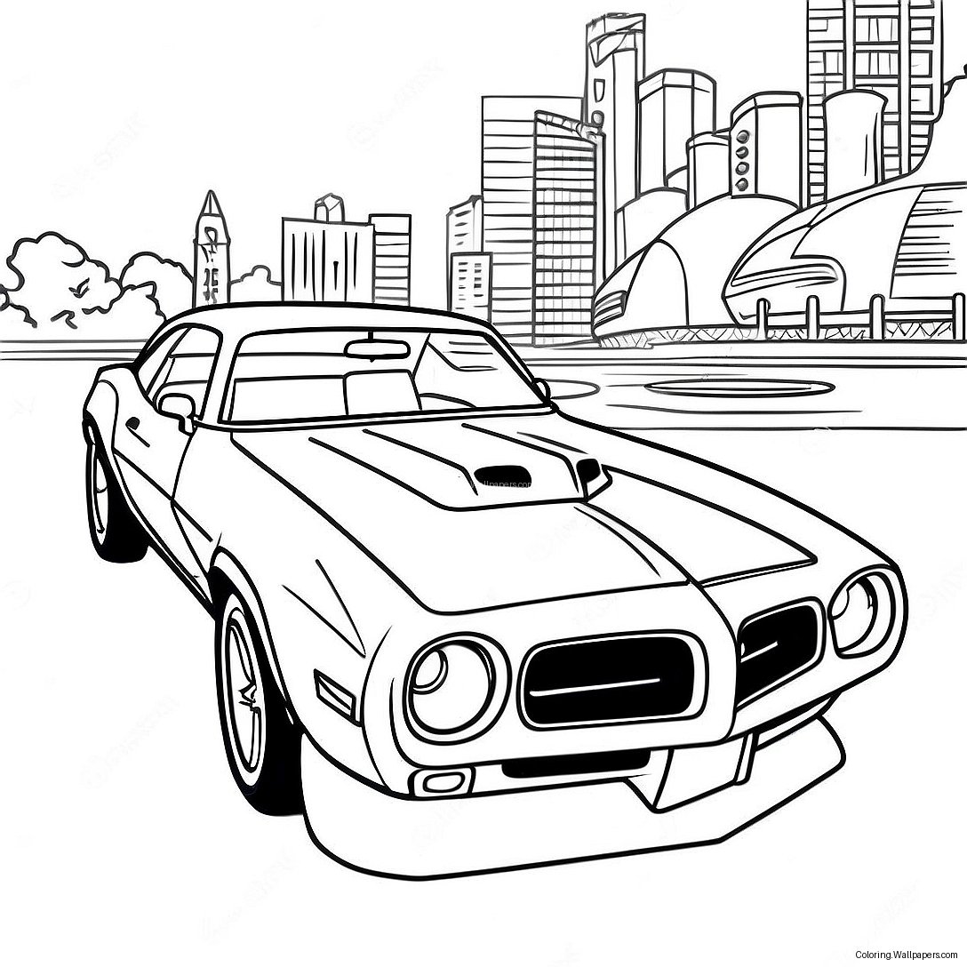 Pontiac Firebird Racing Målarbild 38725