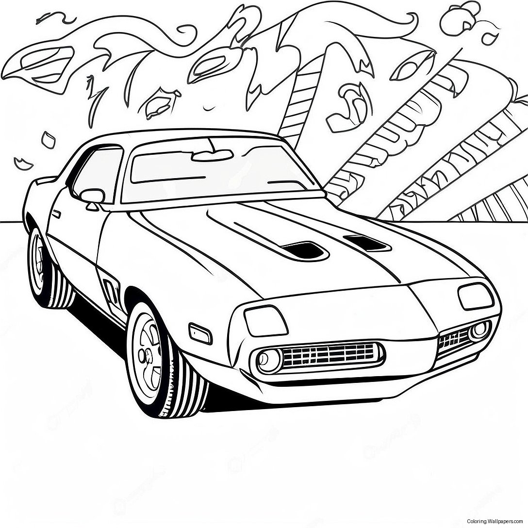 Página Para Colorir Do Pontiac Firebird De Corrida 38726