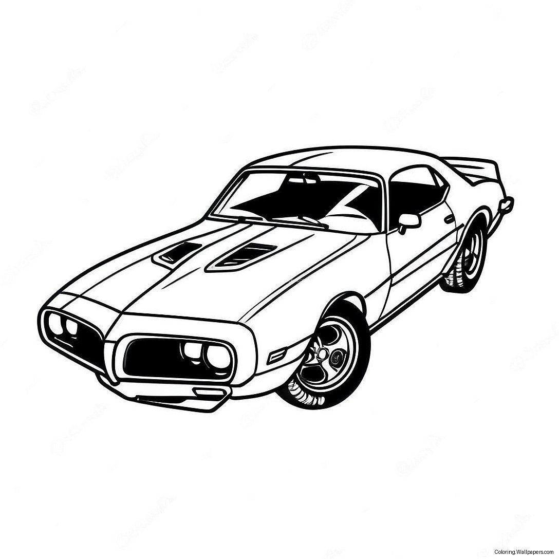 Página Para Colorear Del Pontiac Firebird De Carreras 38727