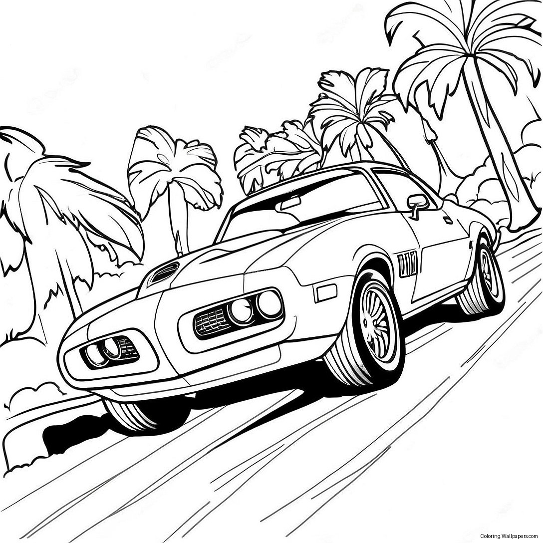 Página Para Colorir Do Pontiac Firebird De Corrida 38728