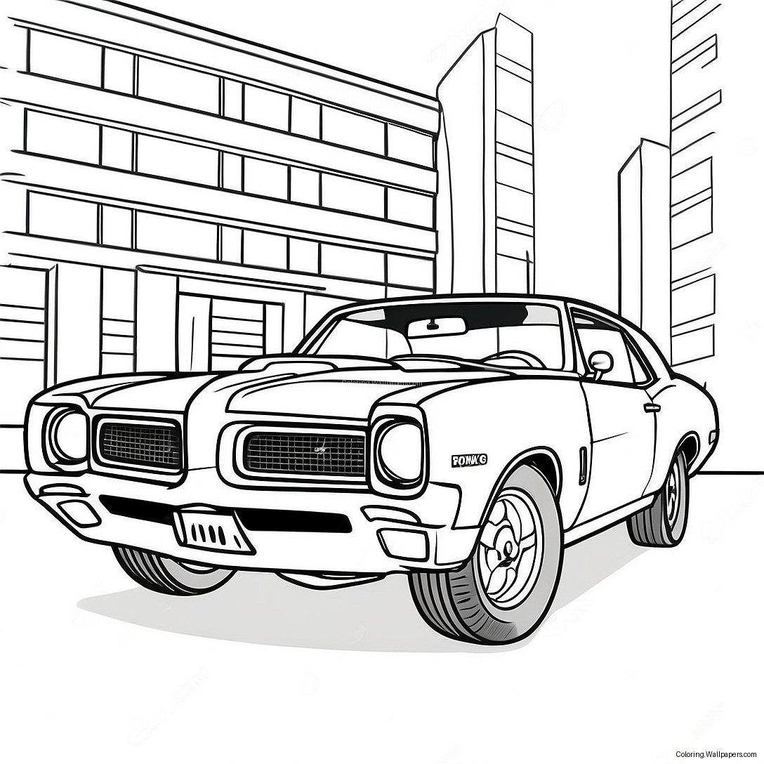 Página Para Colorear Del Pontiac Gto Clásico 49498