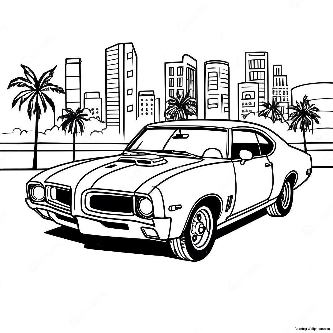 Página Para Colorir Do Carro Clássico Pontiac Gto 49499