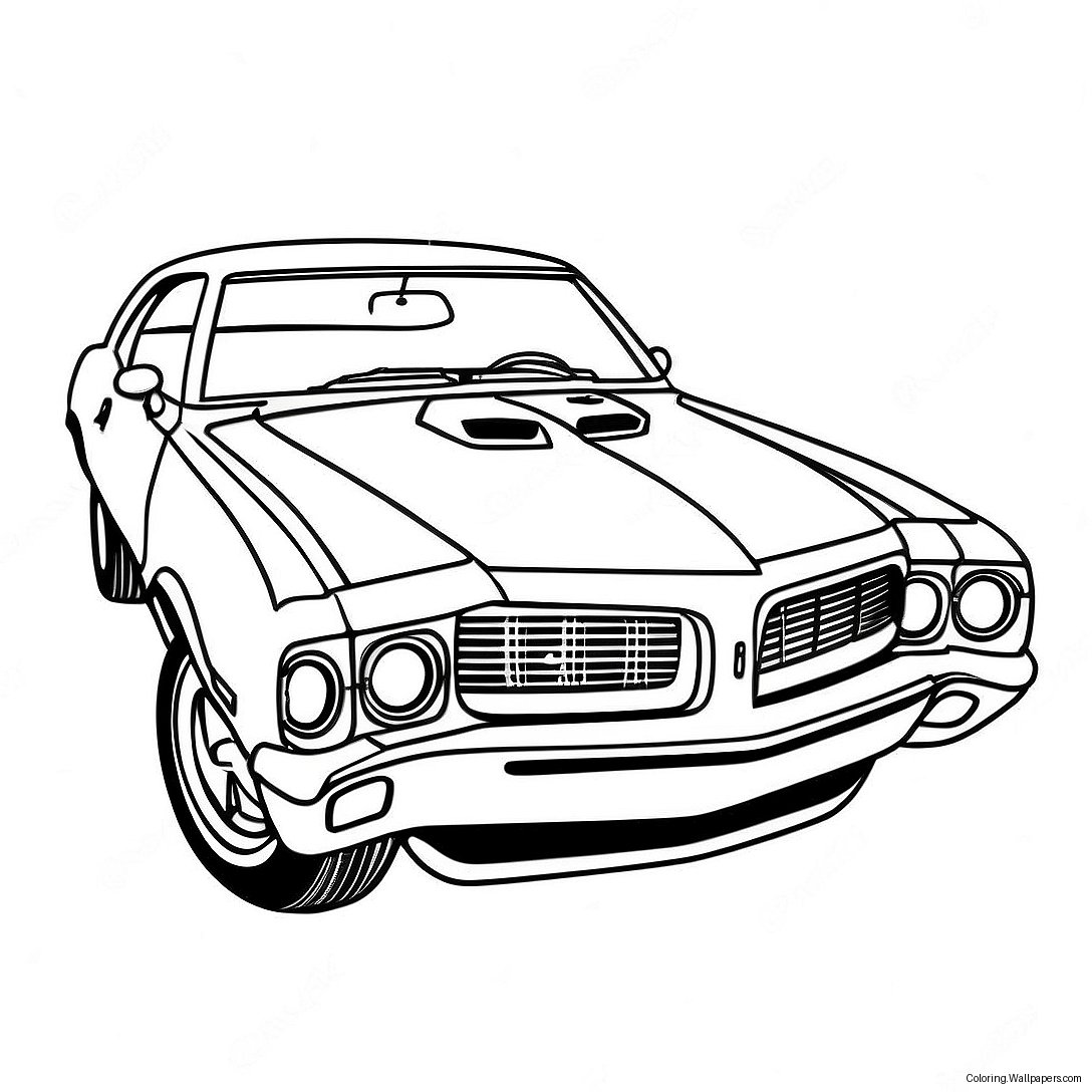 Page À Colorier De Voiture Classique Pontiac Gto 49500