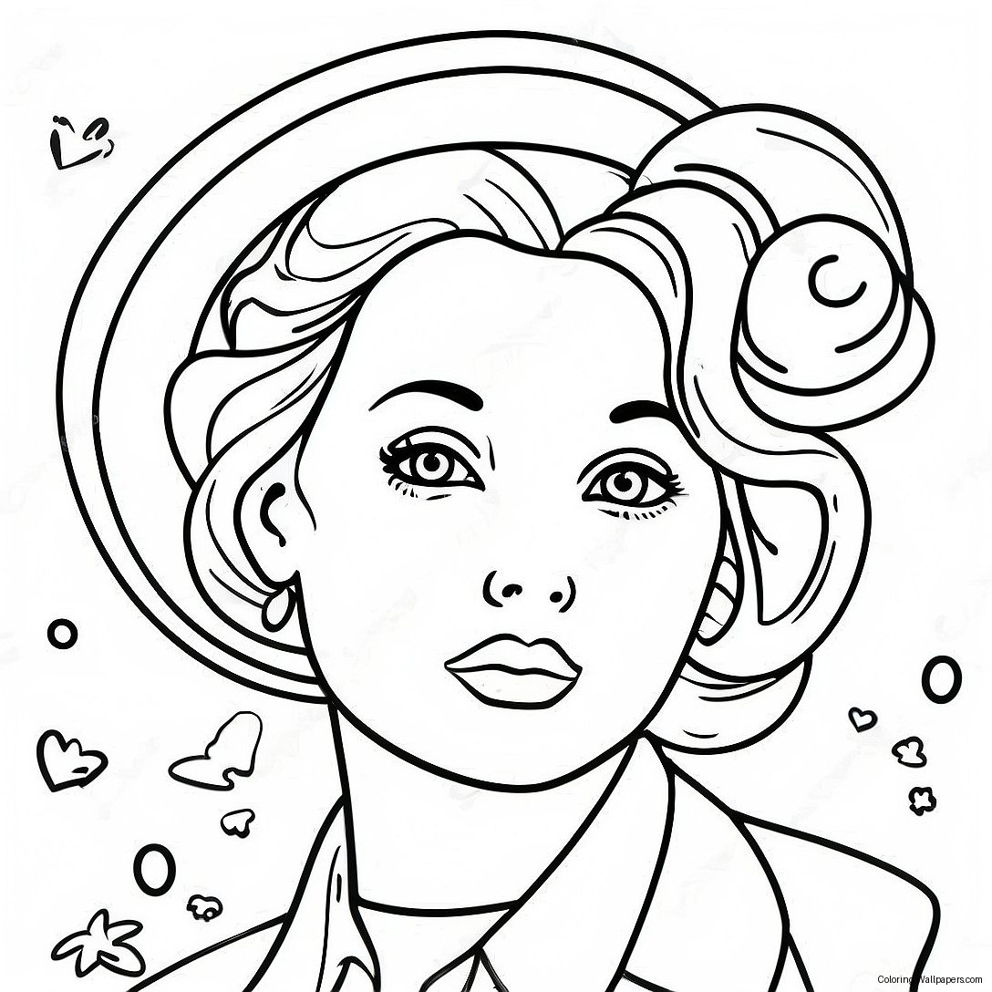 Pop Art Coloring Page 10386