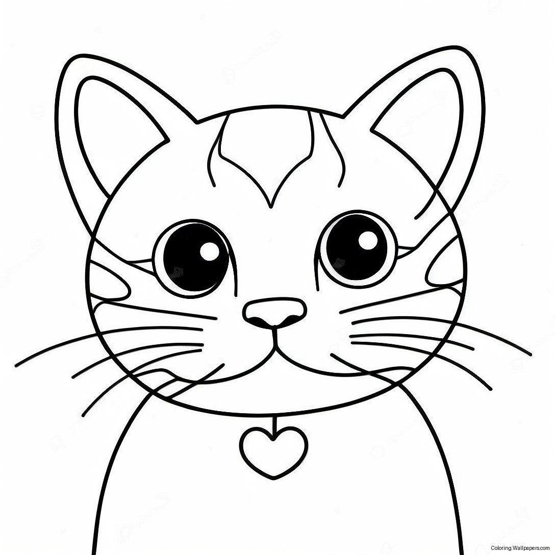 Pop Cat Coloring Page 48580