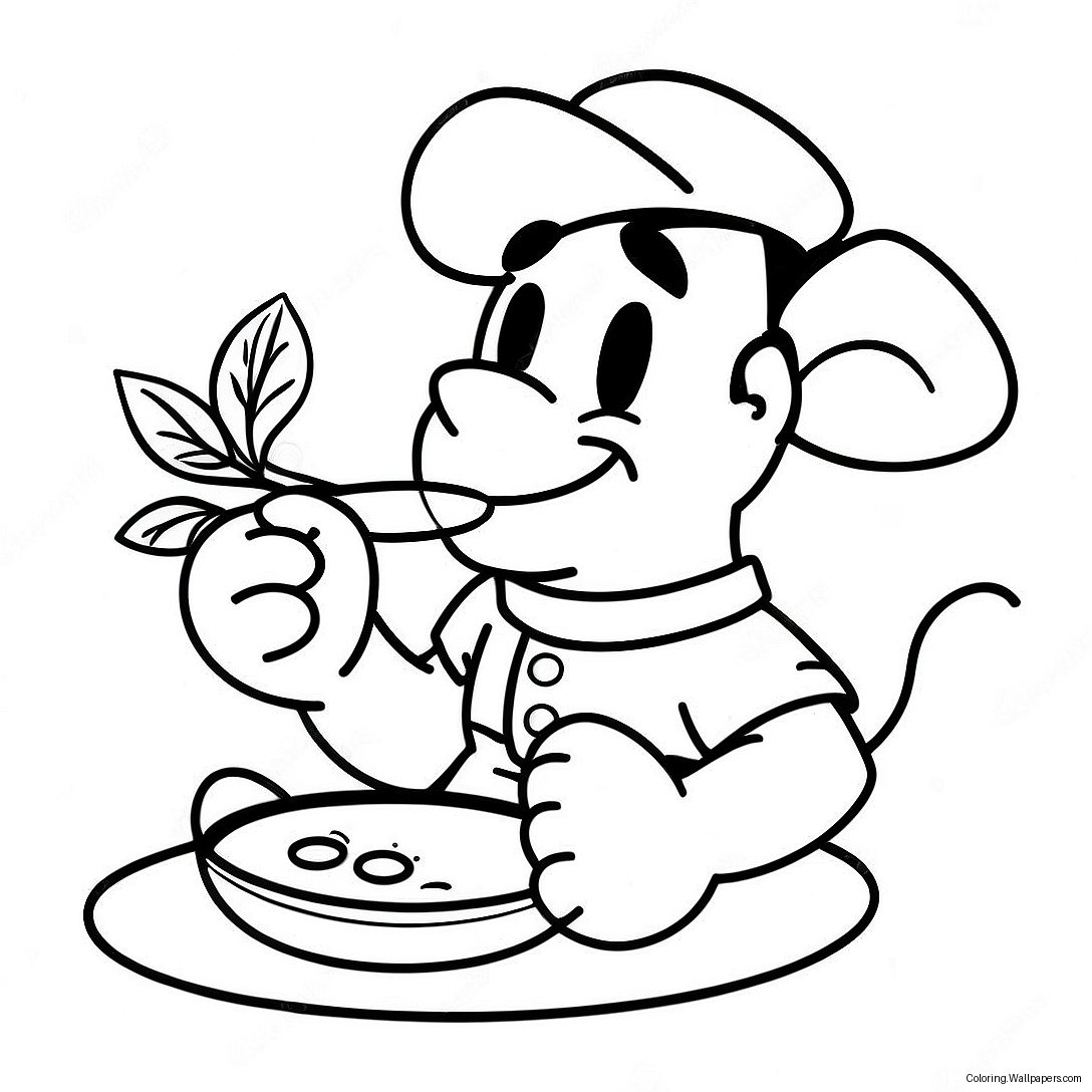 Popeye Eating Spinach Coloring Page 24844