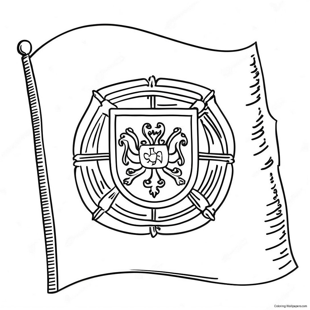 Portugal Flag Coloring Page 33228