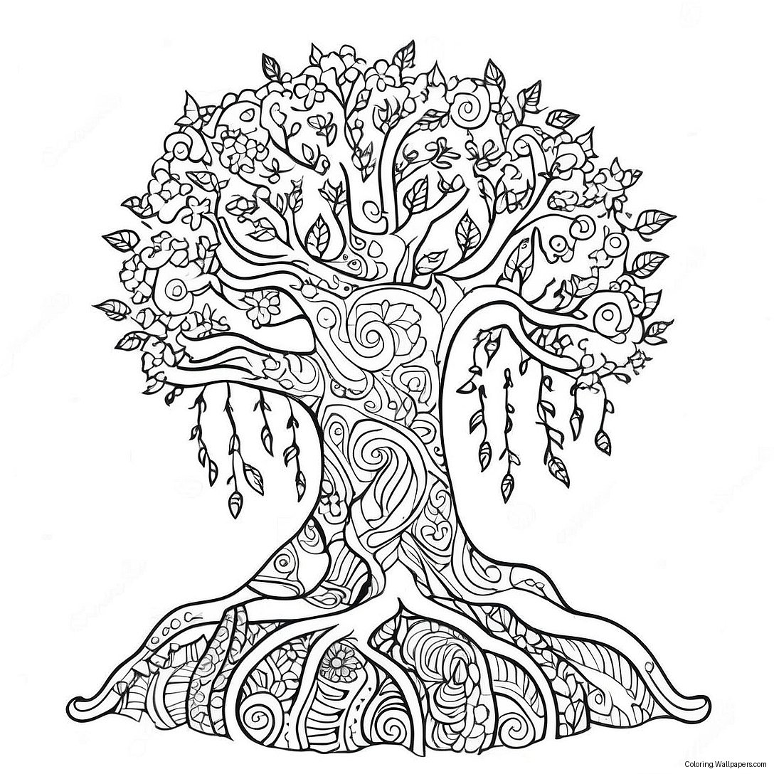 Positive Karma Tree Coloring Page 32843