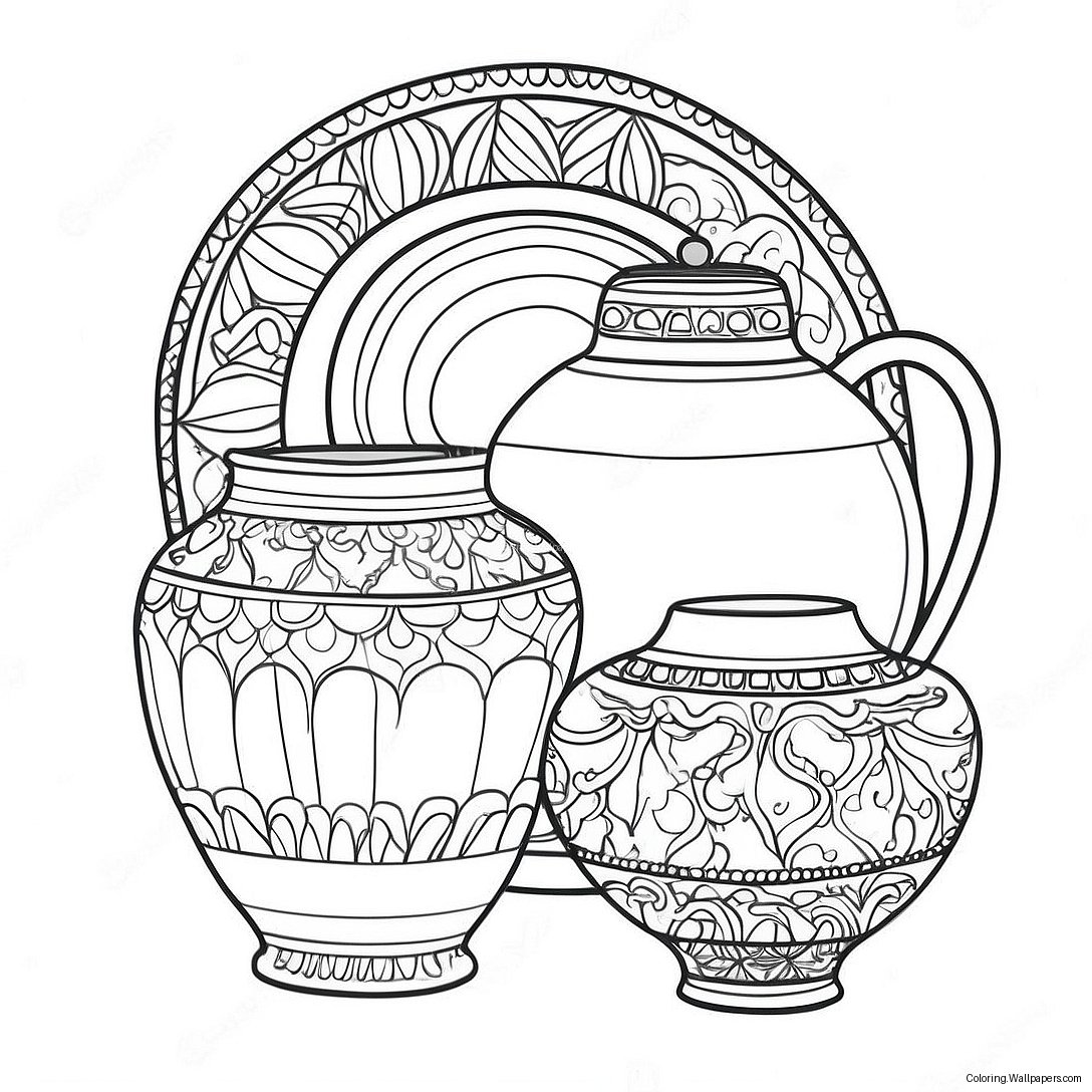 Pottery Coloring Page 24223