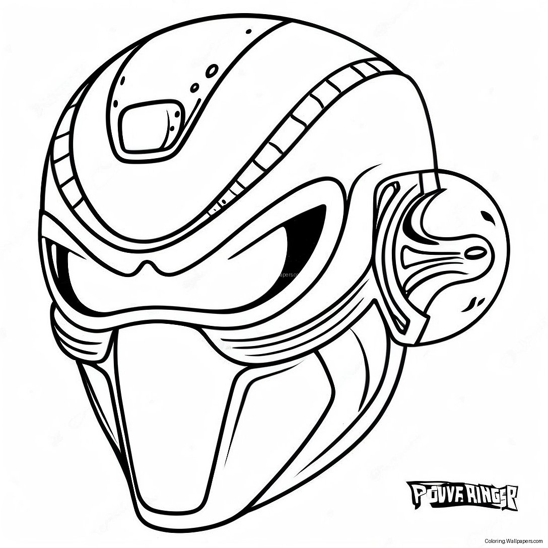 Página Para Colorir De Máscara De Power Ranger 49807