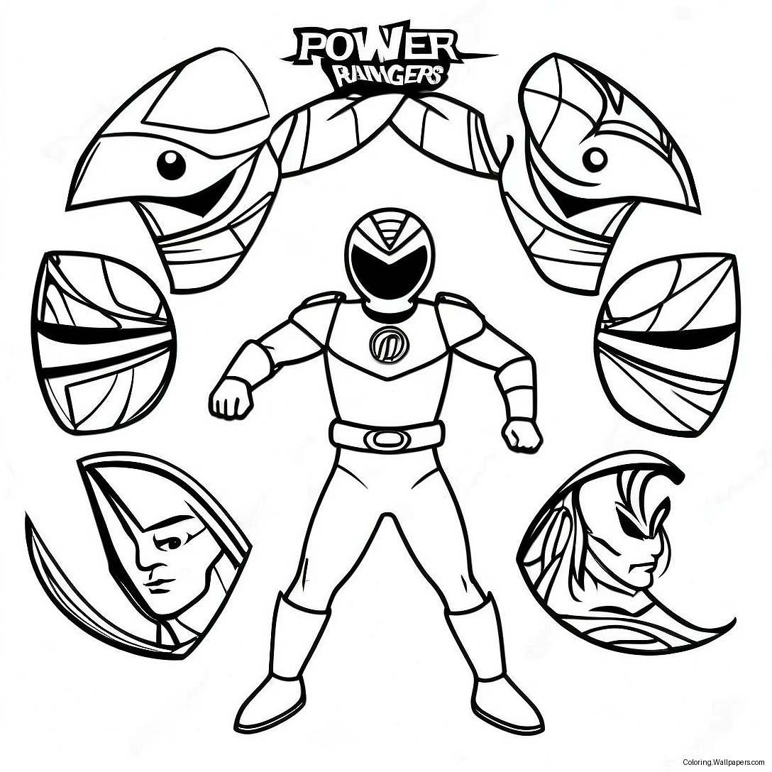 Power Rangers Beast Morphers Färgläggningssida 48274