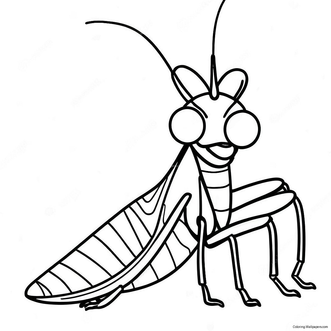 Praying Mantis Coloring Page 30561