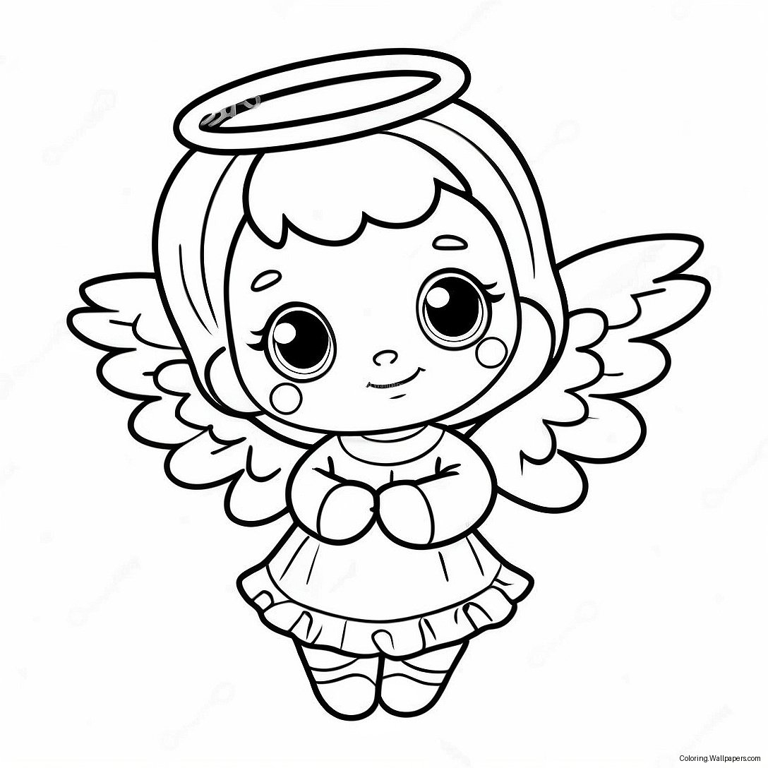 Precious Moments Angel Coloring Page 45031