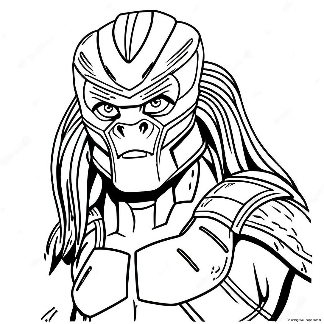 Predator Coloring Page 7693