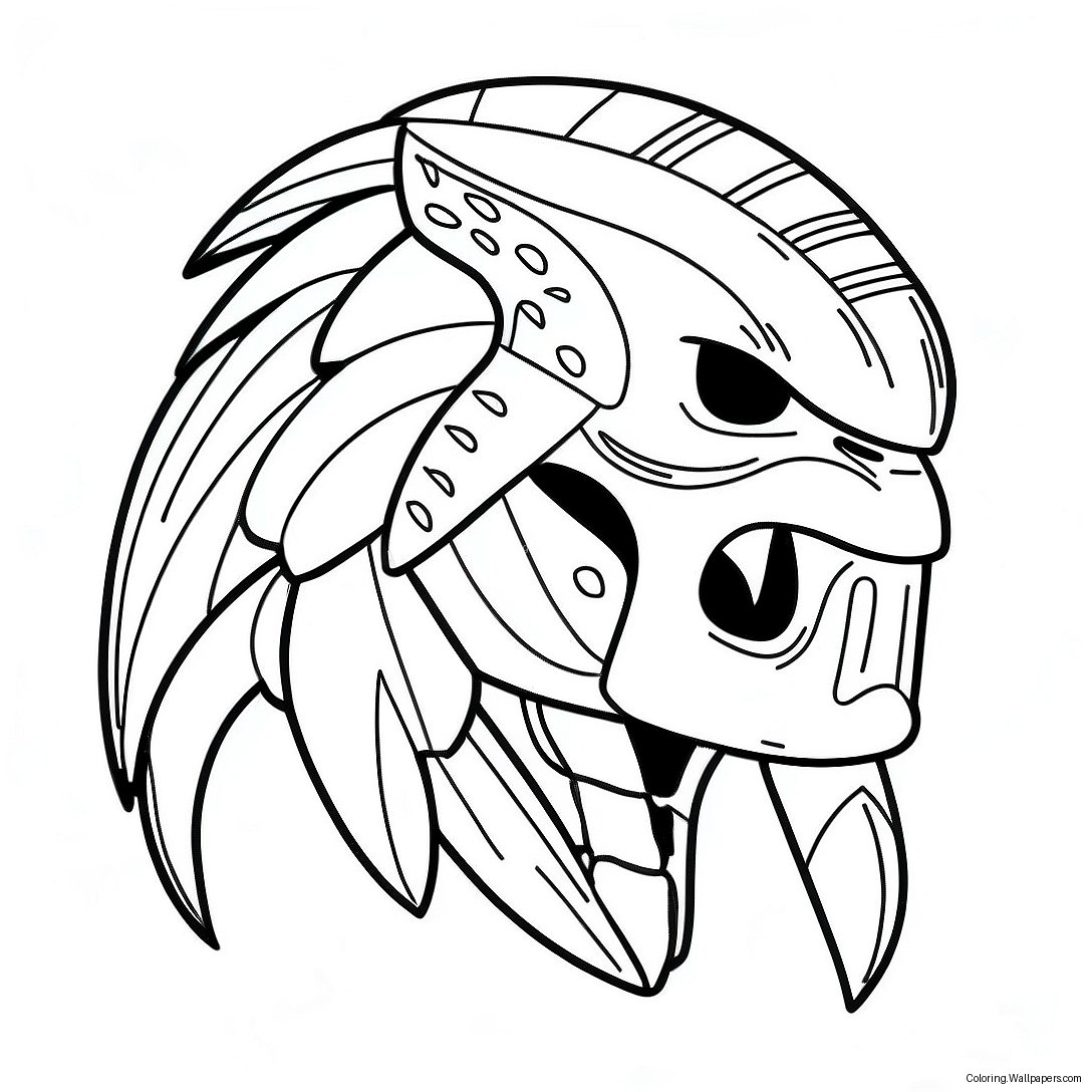 Predator Coloring Page 7694