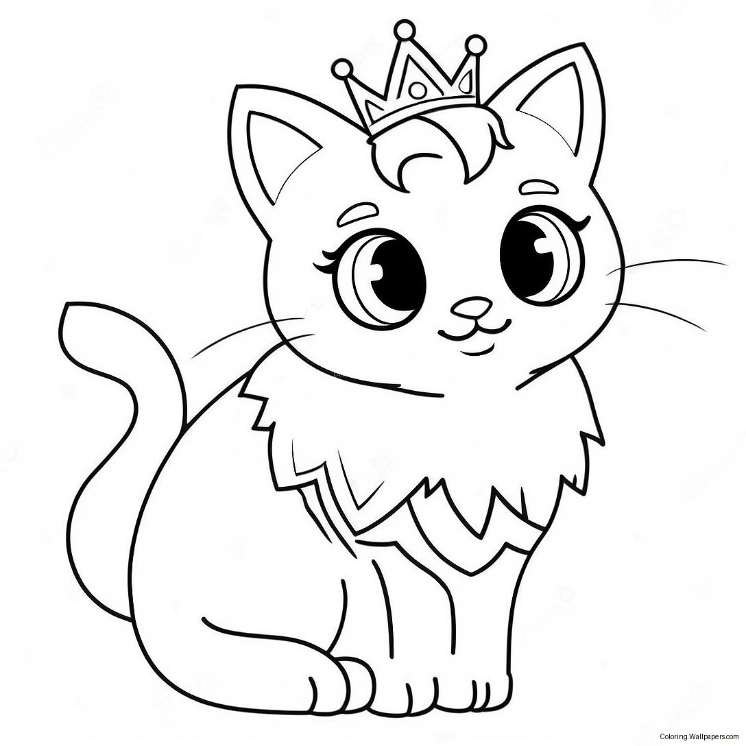 Página Para Colorir Da Gata Princesa 32646