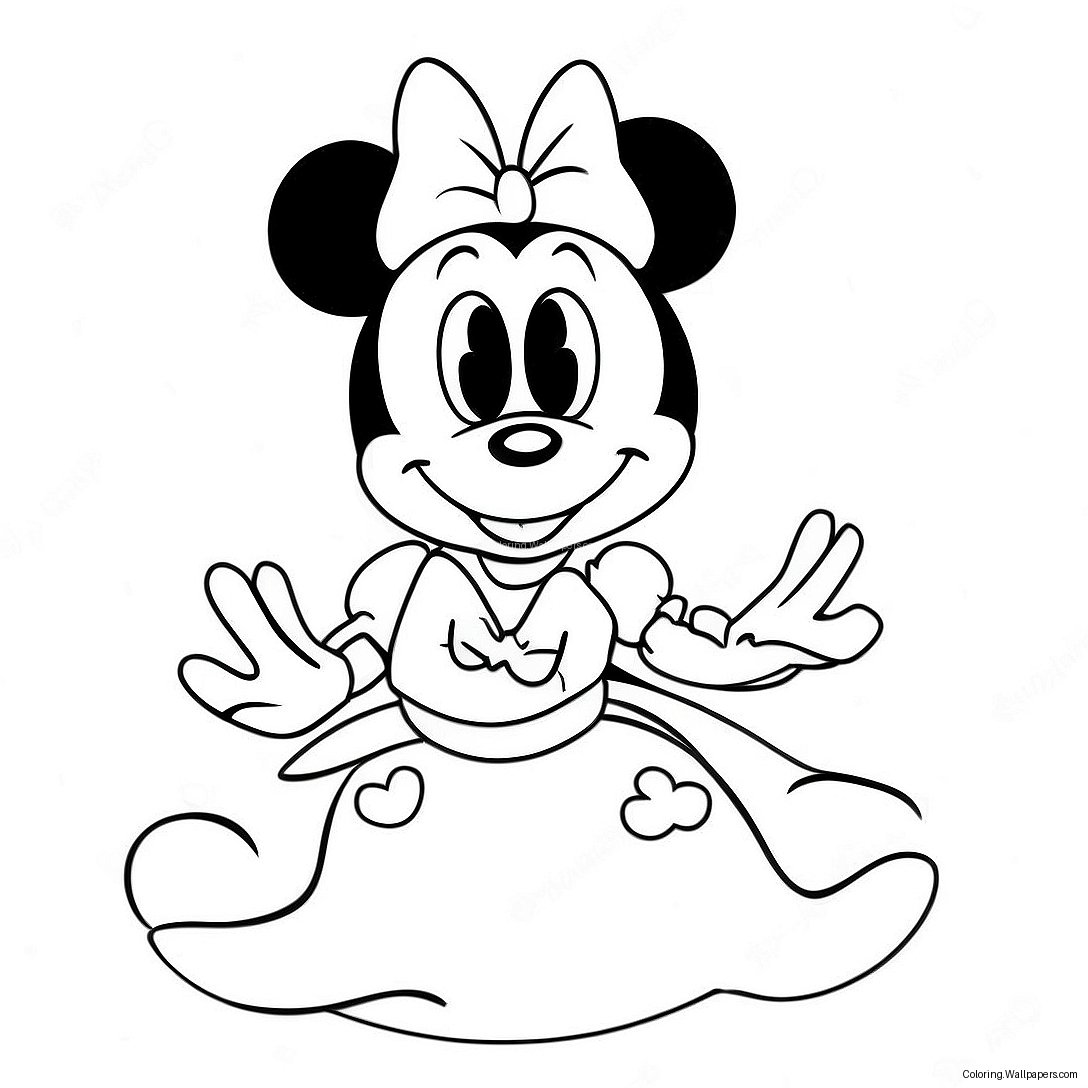 Página Para Colorir Da Princesa Minnie Mouse 44157