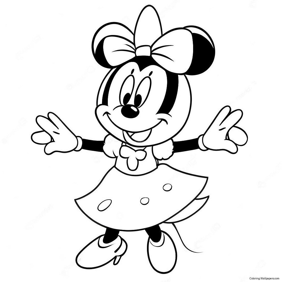 Página Para Colorir Da Princesa Minnie Mouse 44159