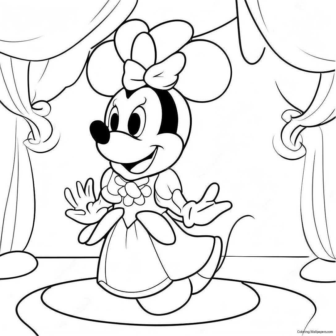 Princess Minnie Mouse Coloring Page 44160