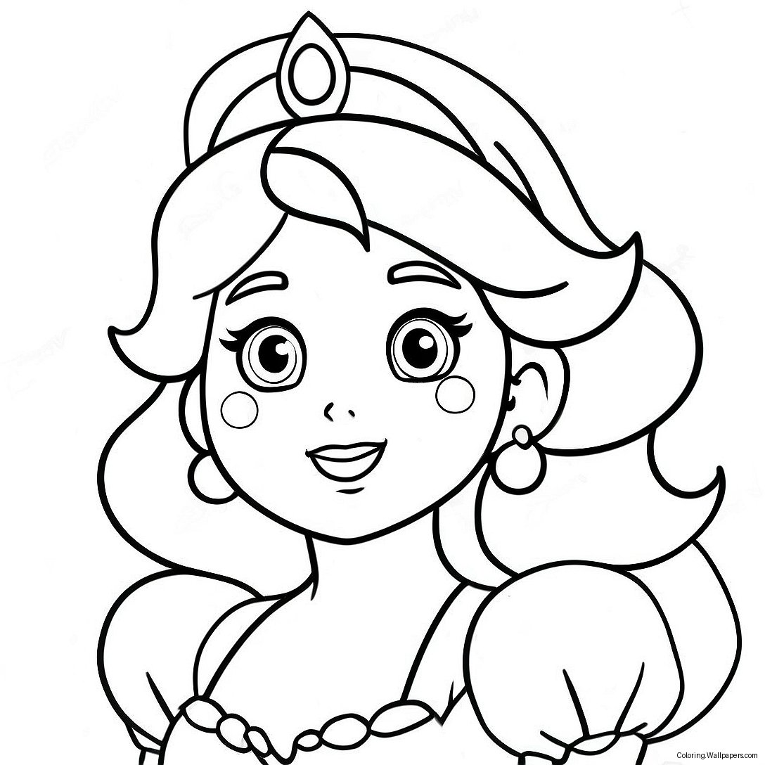 Prinzessin Peach Gesicht Ausmalbild 24719