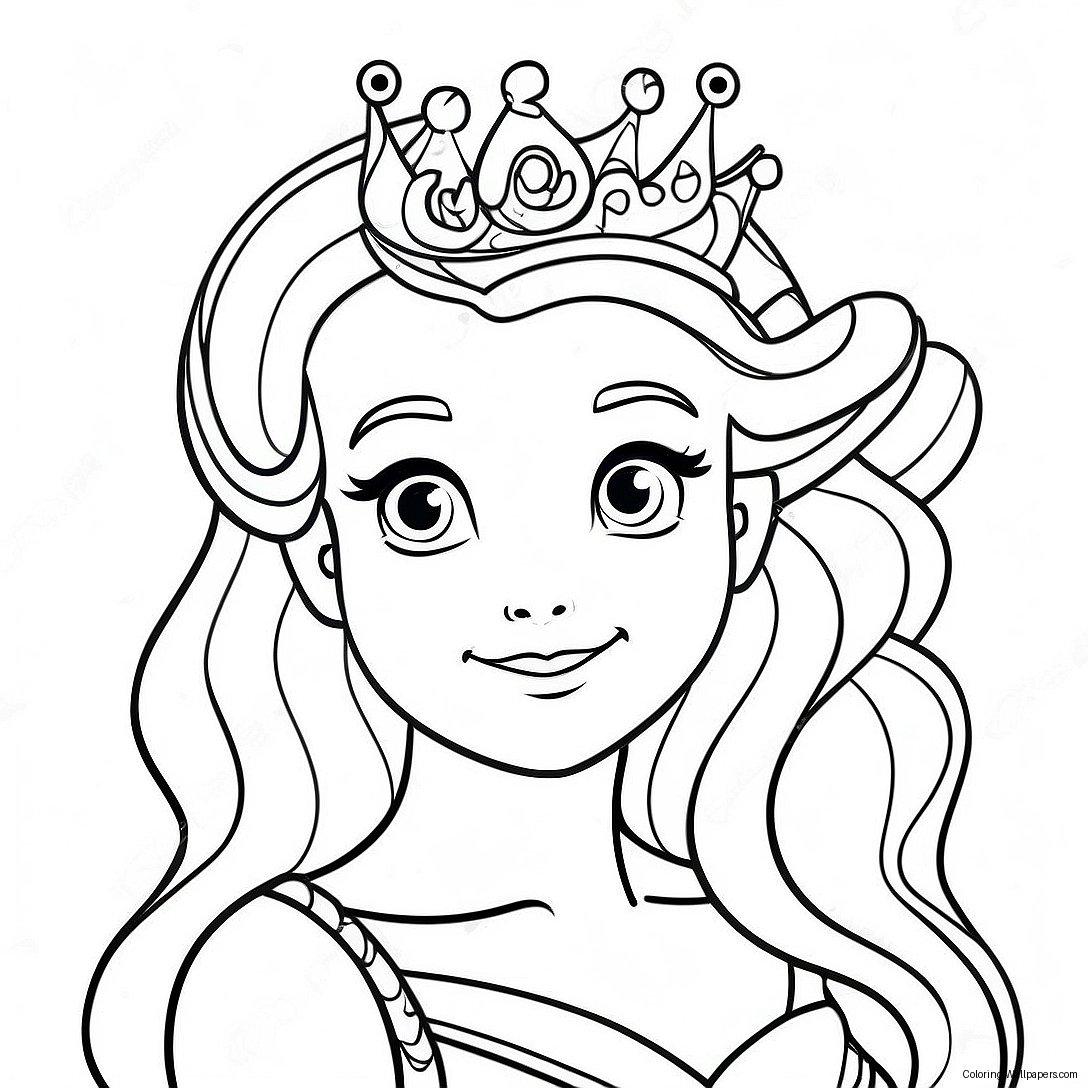 Princess Rainbow Coloring Page 43271