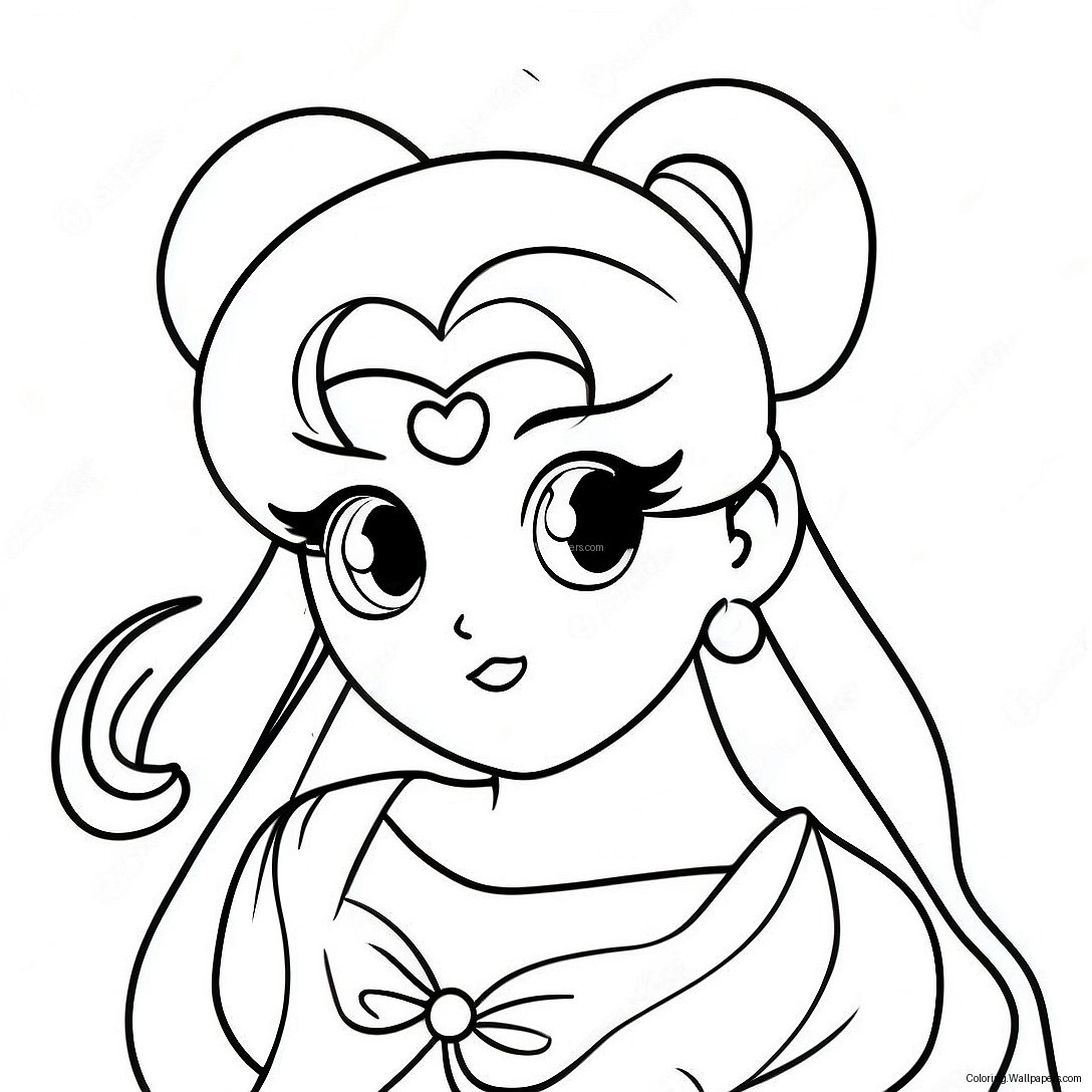 Prinsessa Serenity Sailor Moon Färgläggningssida 20454