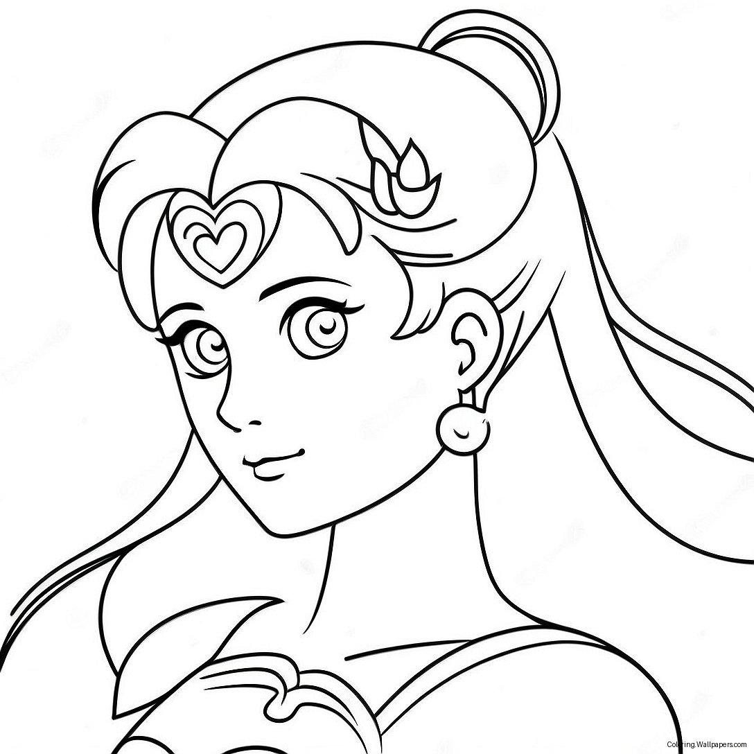 Pagini De Colorat Cu Prințesa Serenity Din Sailor Moon 20455