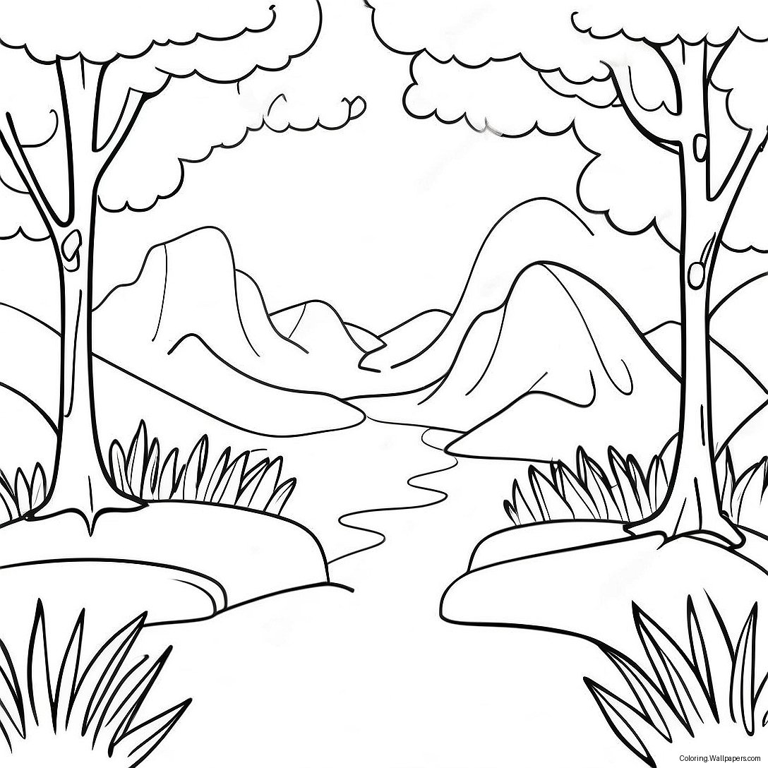 Psalm 119:11 Beautiful Nature Scene Coloring Page 50904