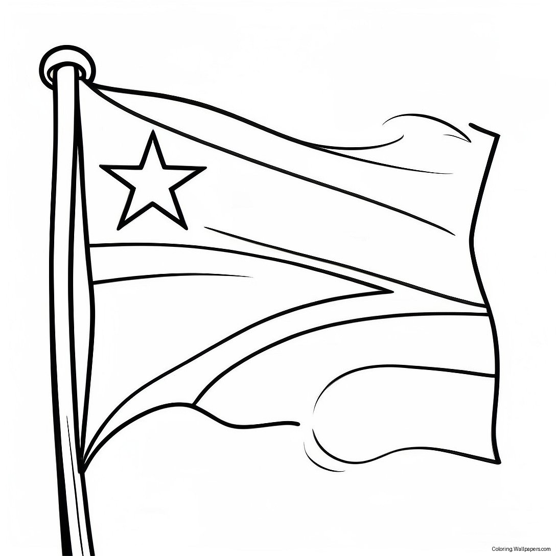 Puerto Rico Flag Coloring Page 7427