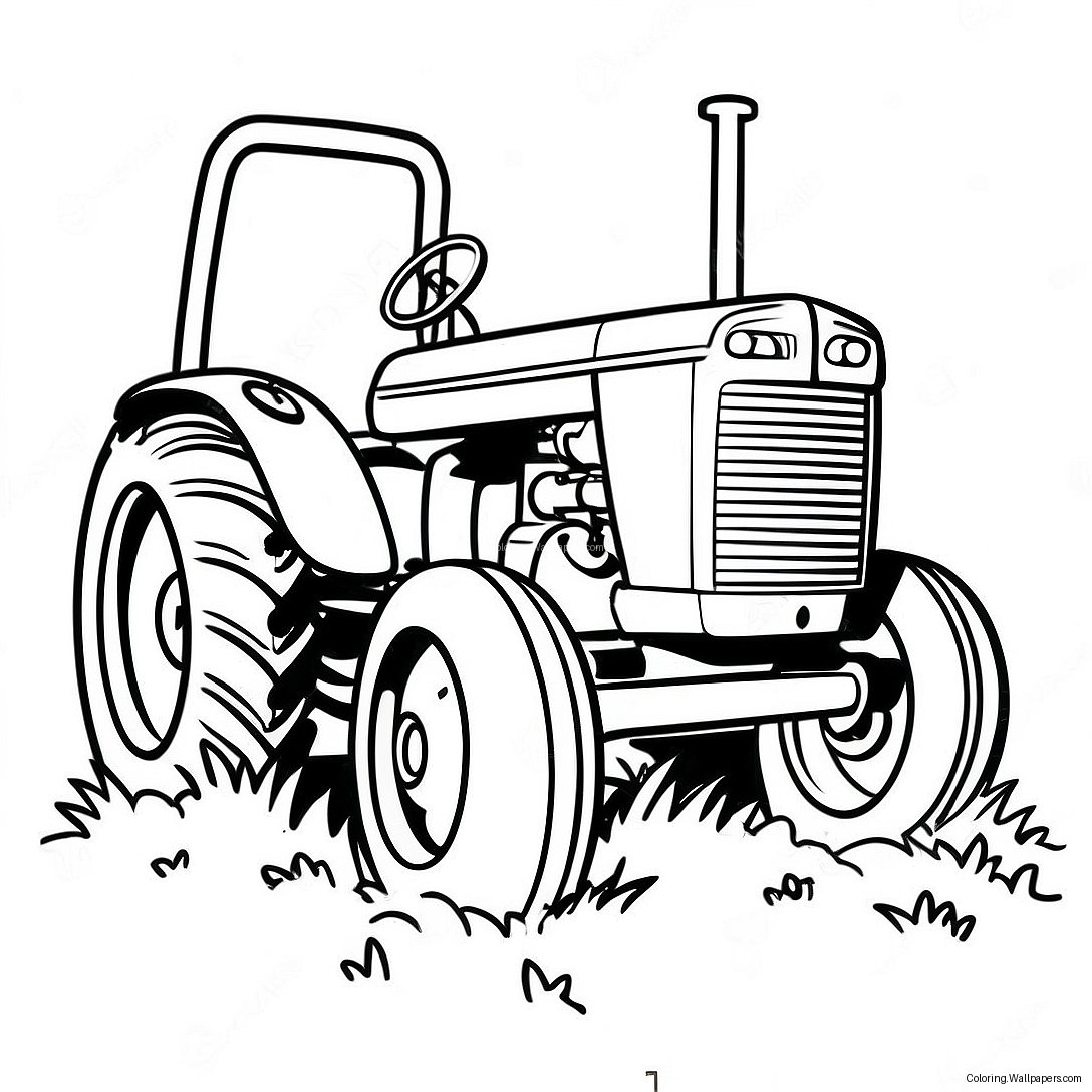 Página Para Colorear De Un Tractor De Arrastre 30874