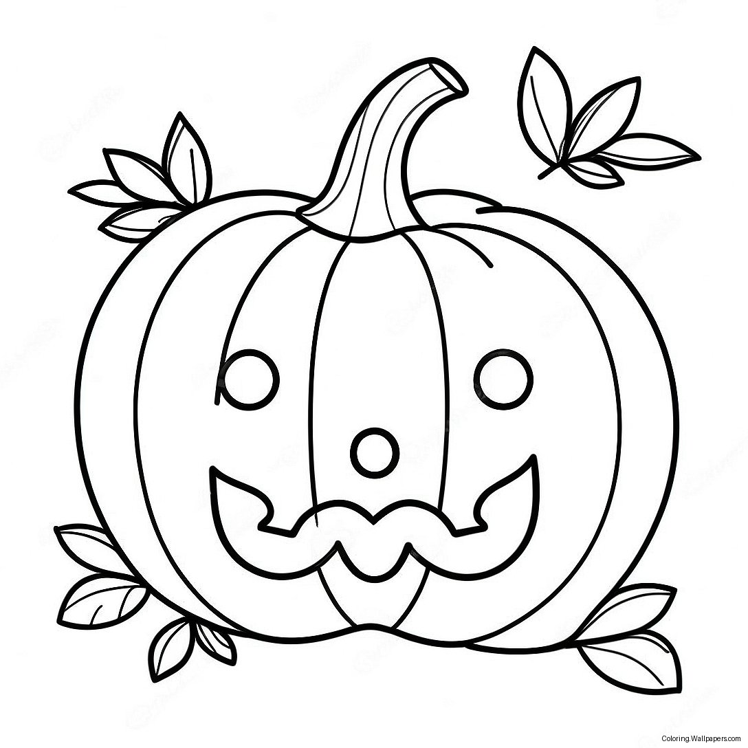 Pumpkin Face Coloring Page 52897