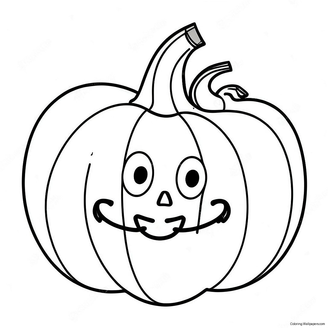 Pumpkin Face Coloring Page 52900