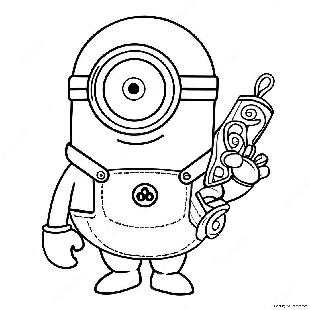 Purple Minion Coloring Page 19782