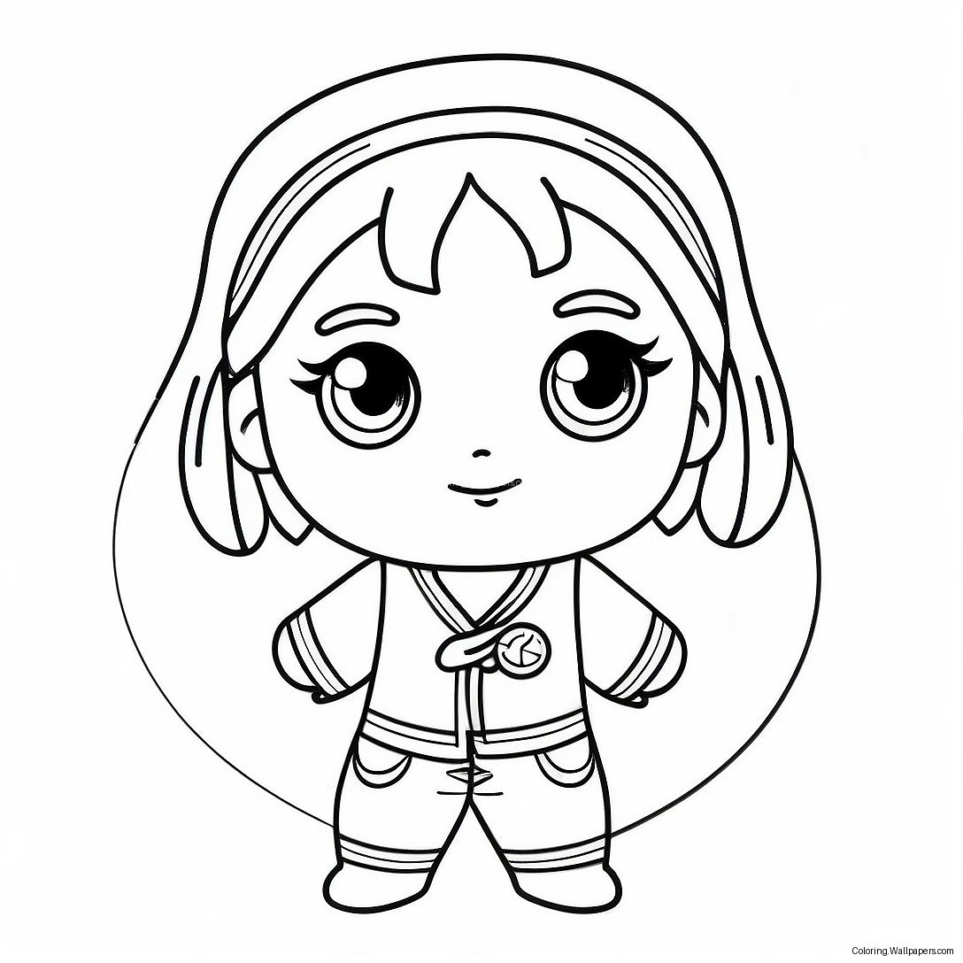 Qiqi Chibi Coloring Page 58232