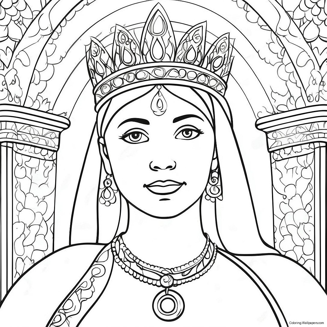 Queen Esther Royalty Coloring Page 5481