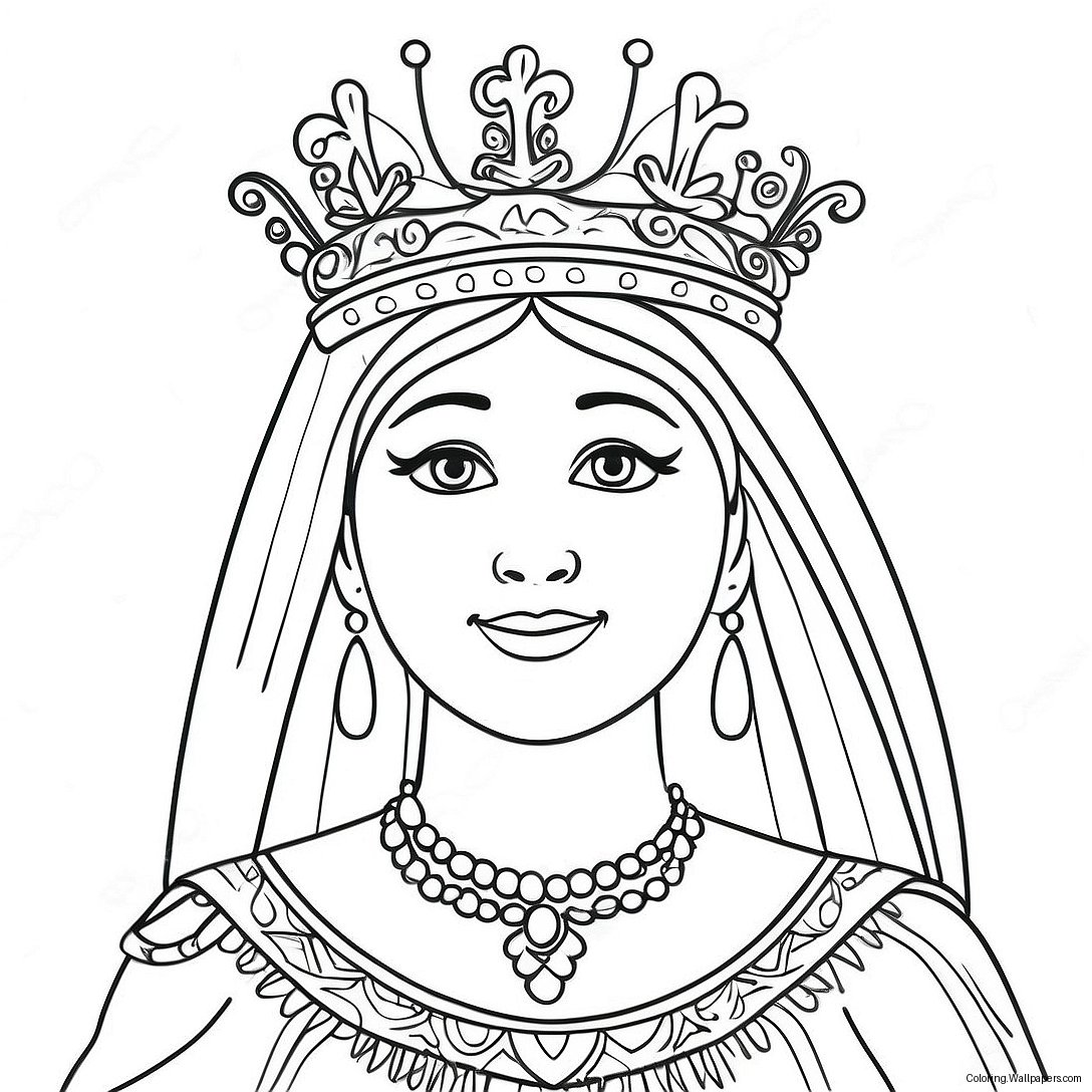 Queen Esther Royalty Coloring Page 5482