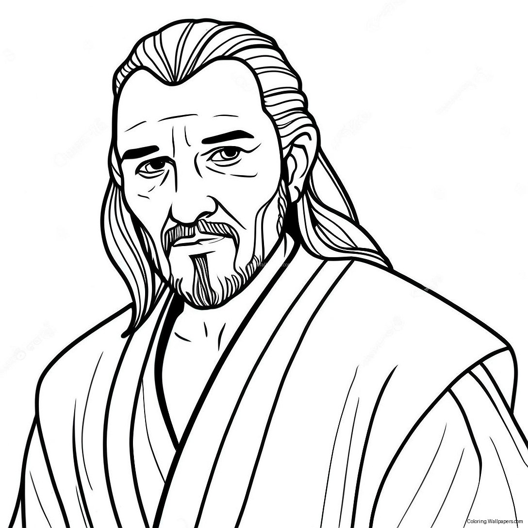 Qui Gon Jinn Målarbok 55599