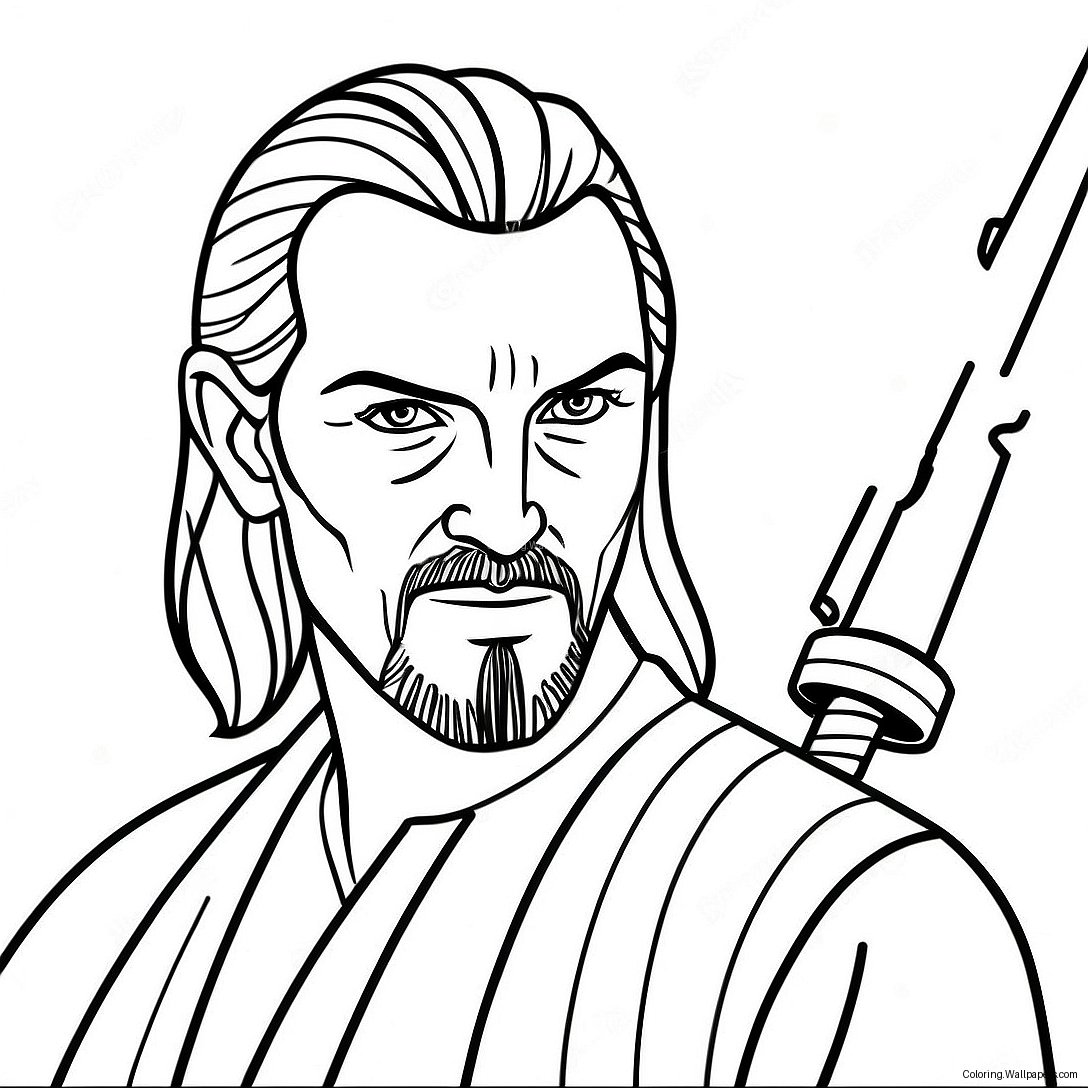 Qui Gon Jinn Valosapelilla Värityssivu 55605