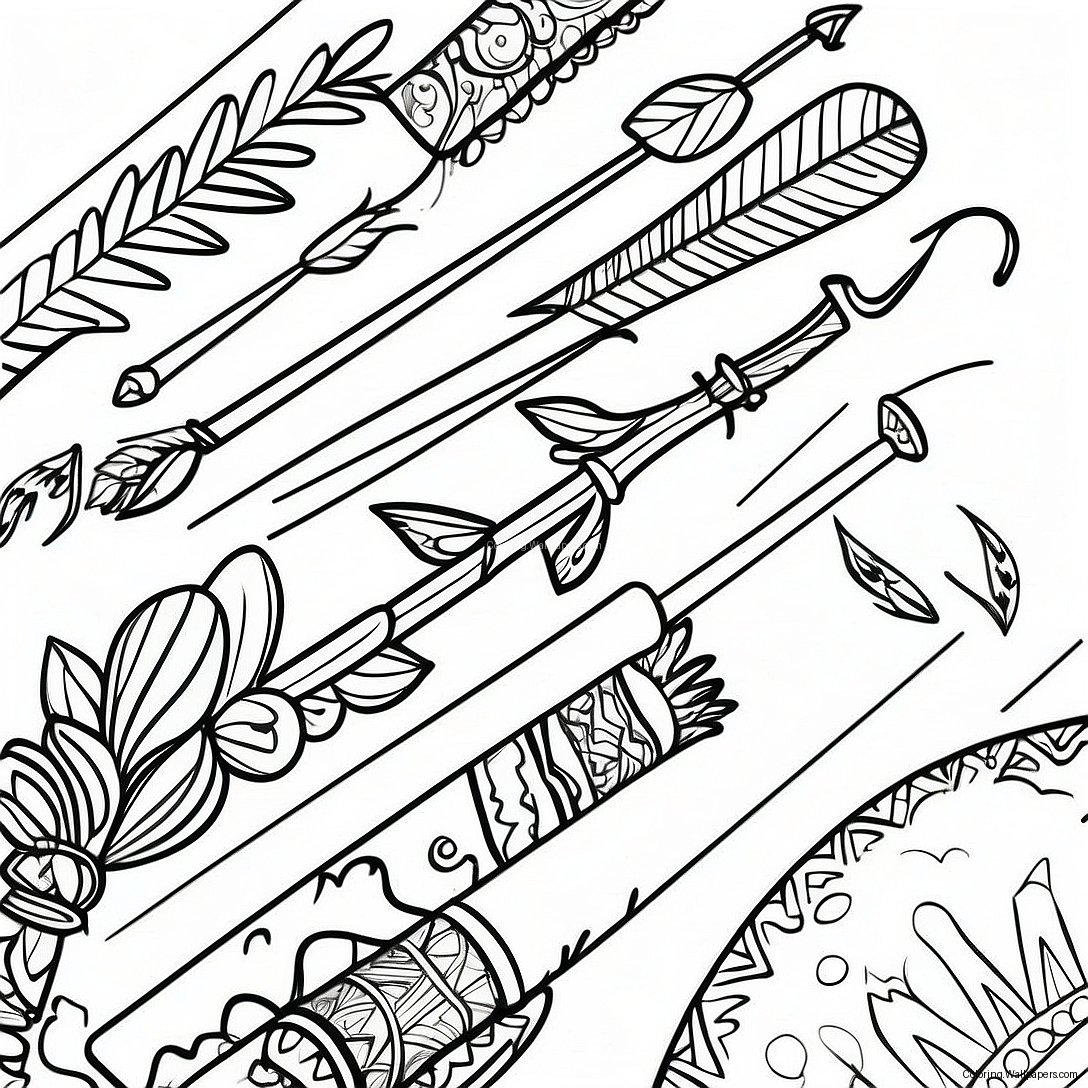 Quiver With Colorful Arrows Coloring Page 25970