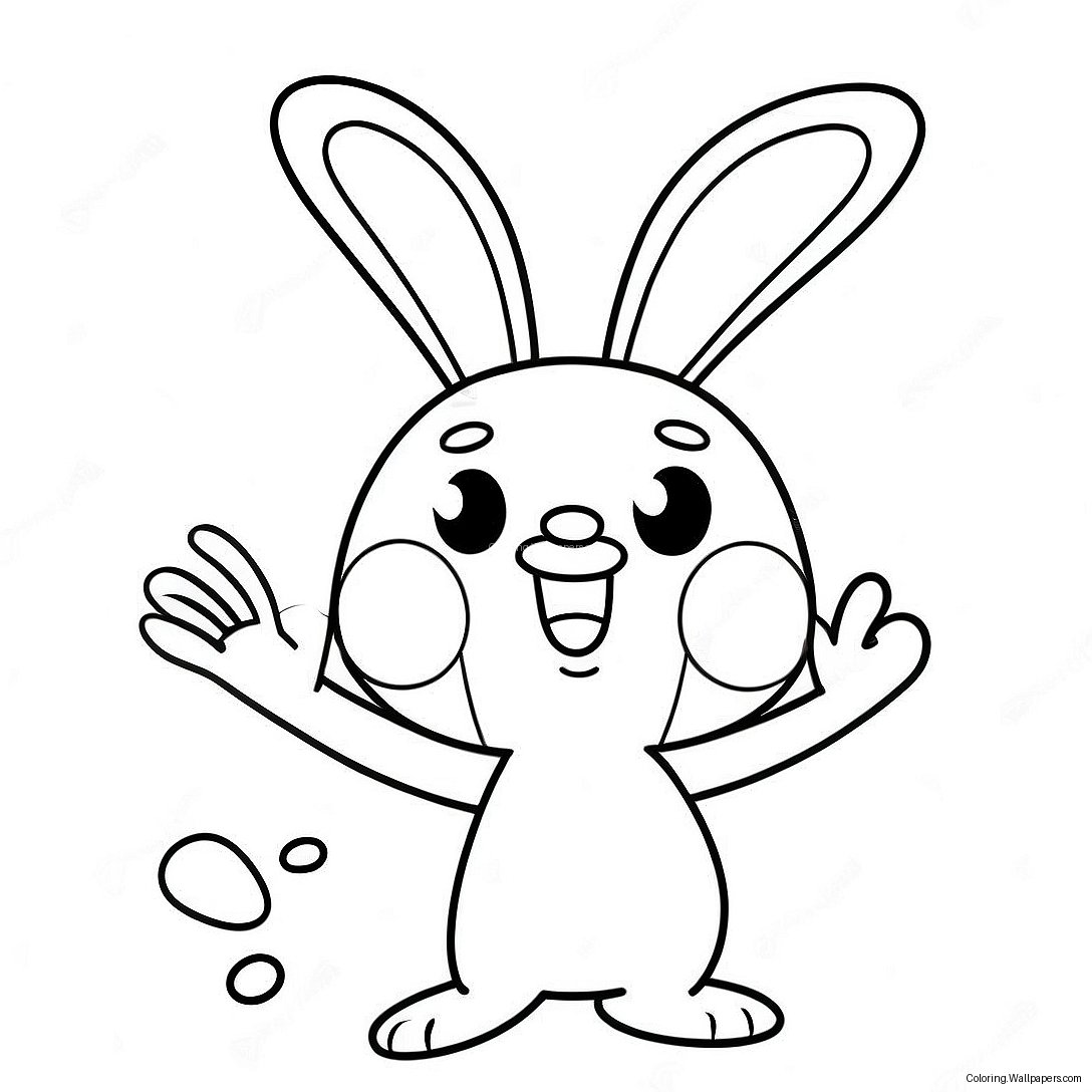 Rabbids Ausmalbild 49253