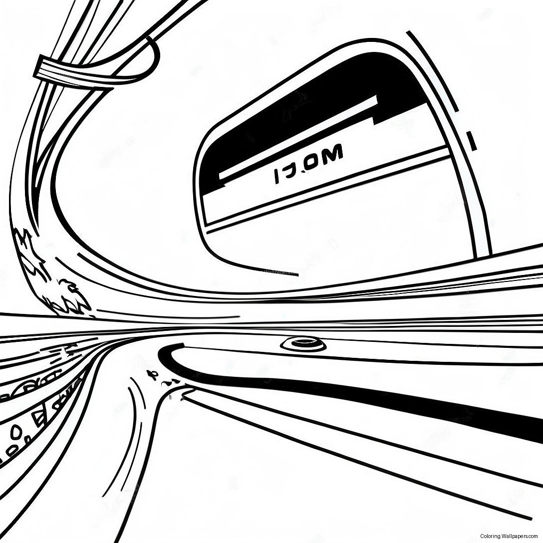 Race Track Coloring Page 41658