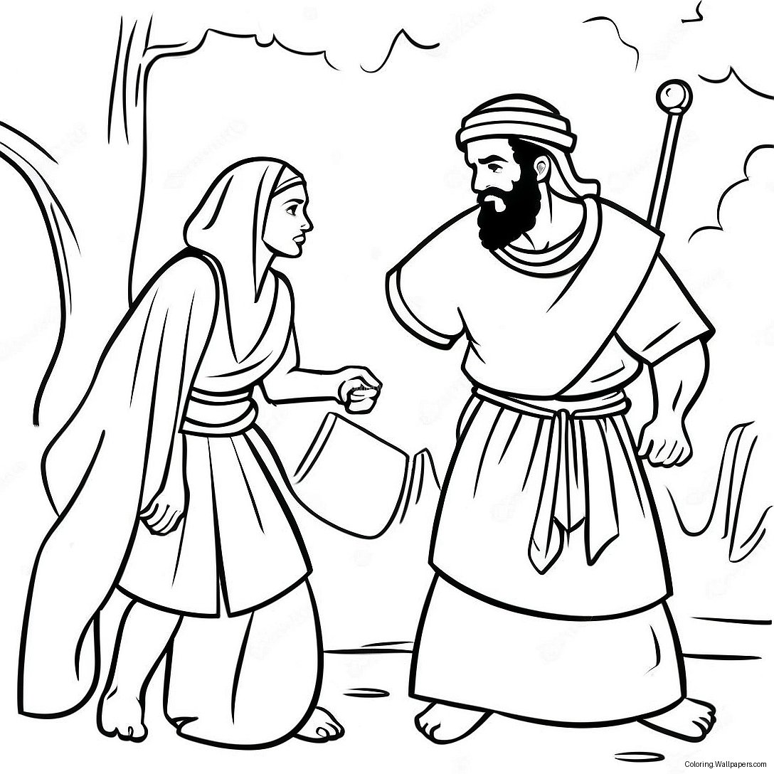 Rahab And The Spies Coloring Page 43437