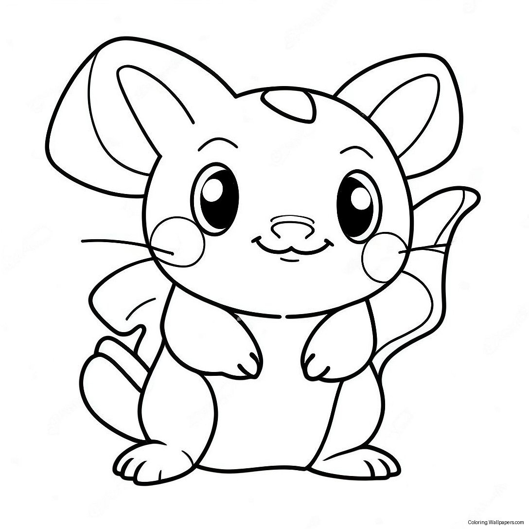 Raichu Coloring Page 3846