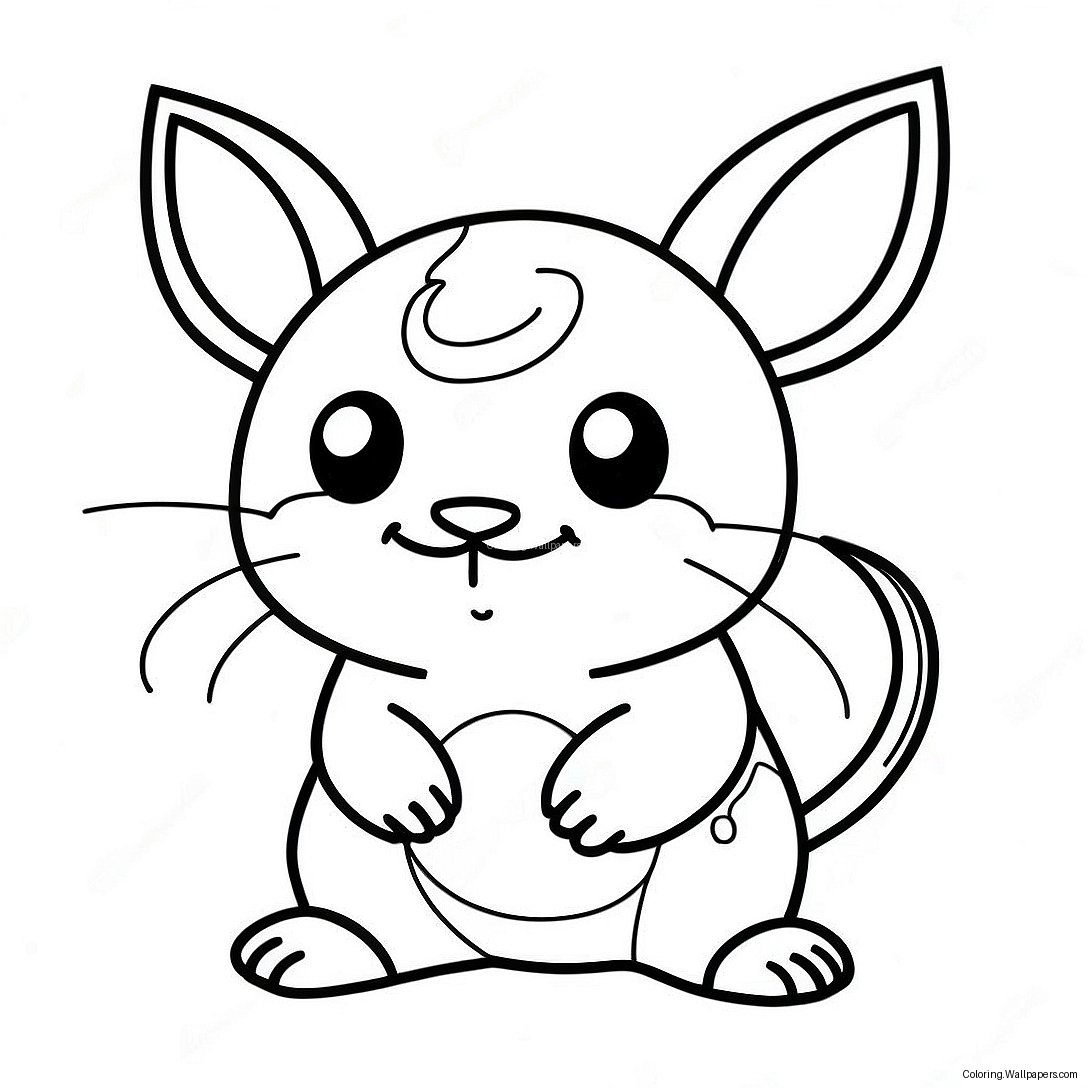 Raichu Coloring Page 3847