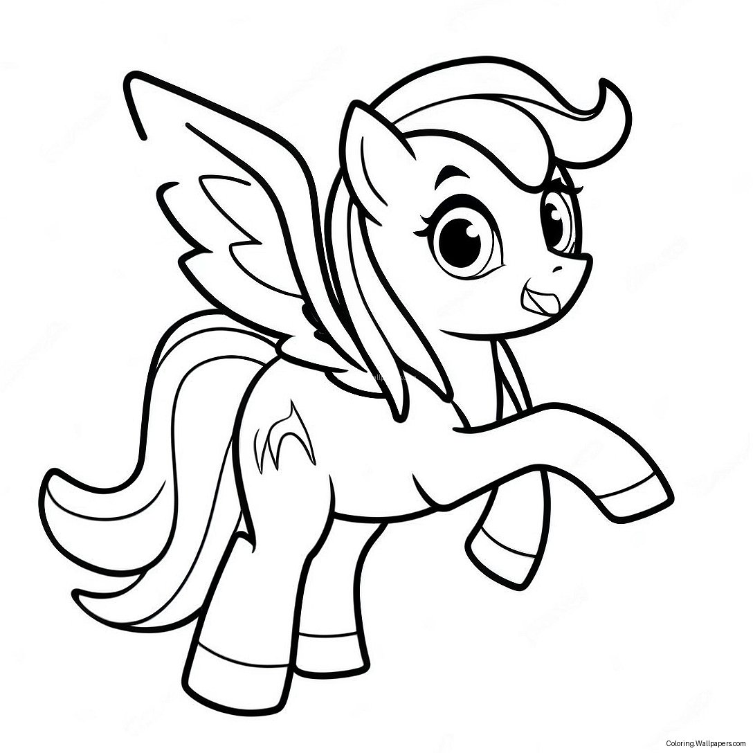 Rainbow Dash Flying Coloring Page 31932