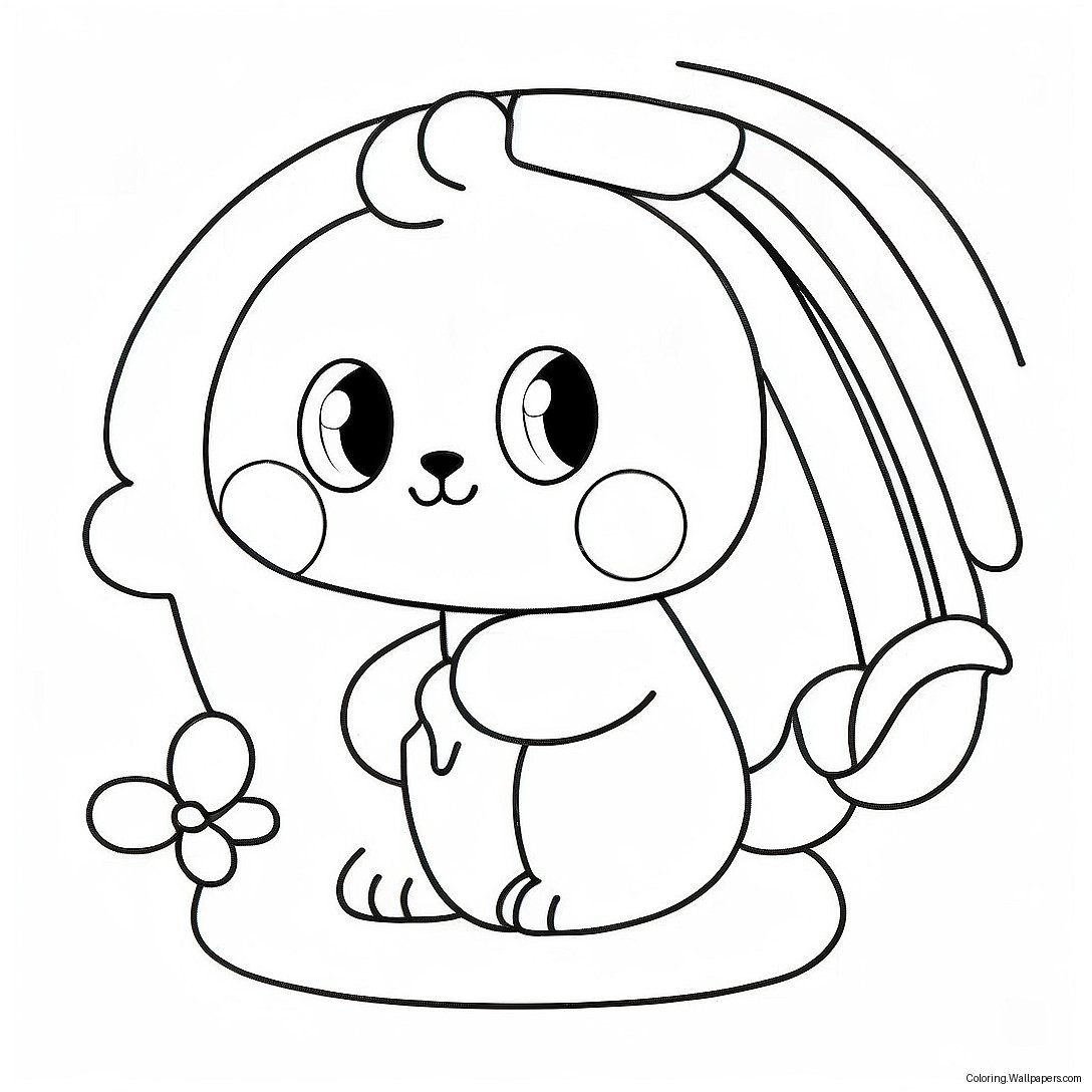 Rainbow Friends Cyan Character Coloring Page 6694