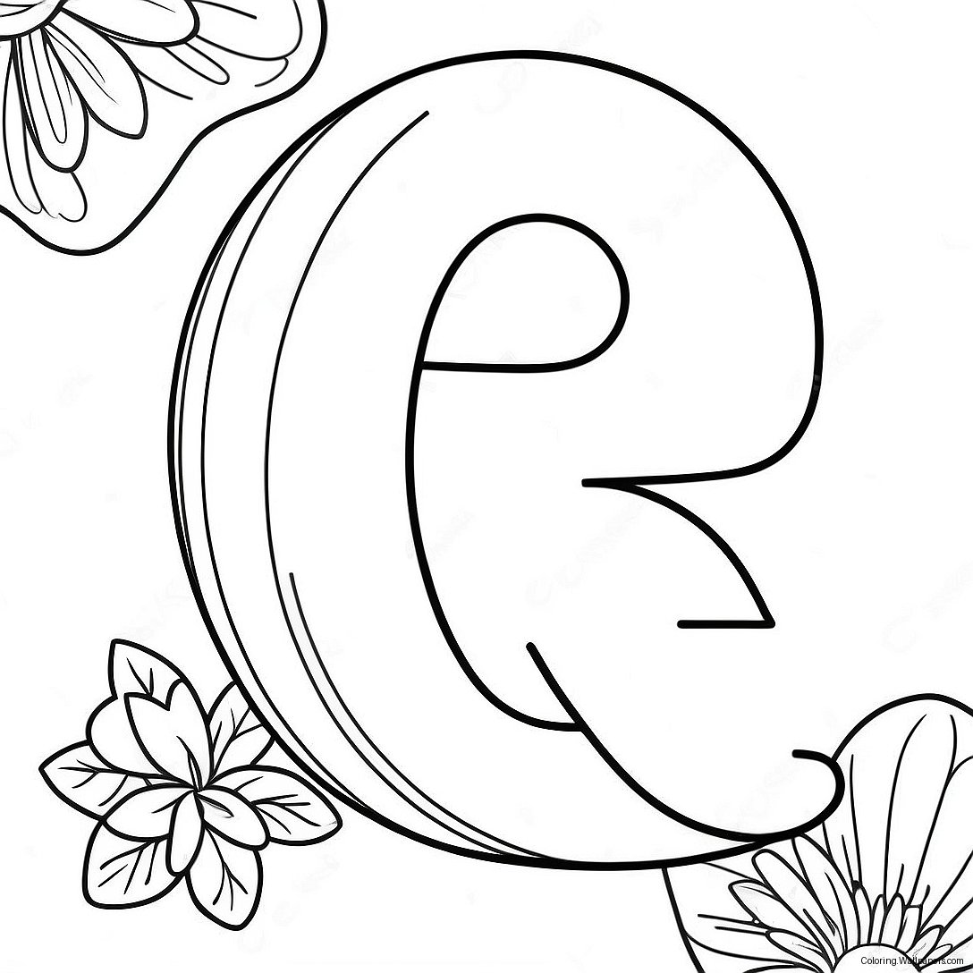 Rainbow Letter R Coloring Page 2642