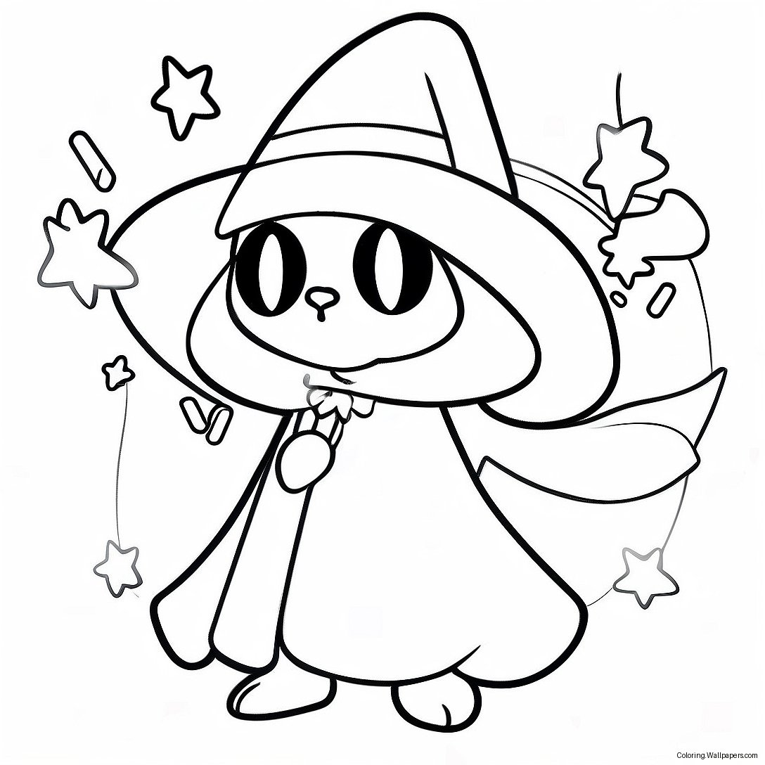 Ralsei With Magical Powers Coloring Page 50971