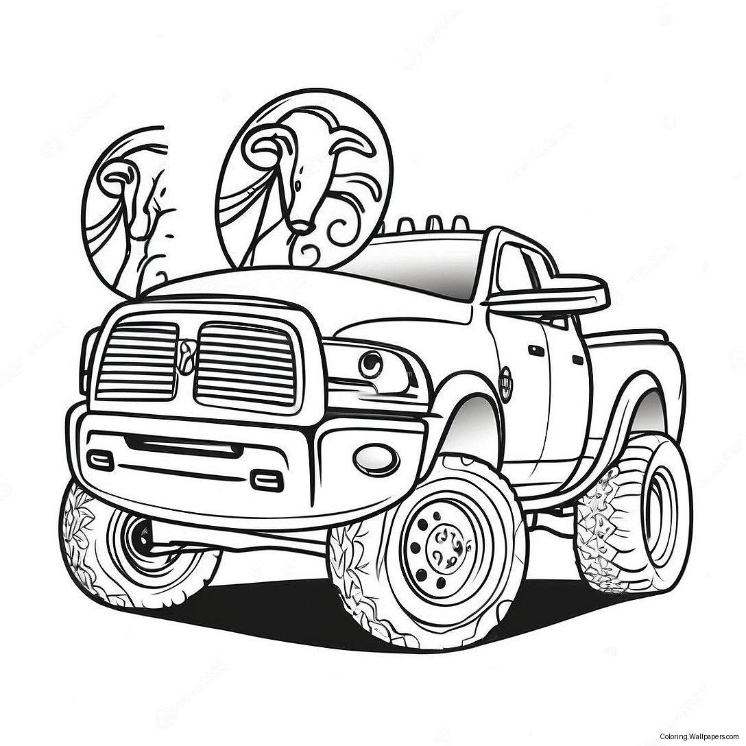 Ram Truck Fargeleggingsark 21629