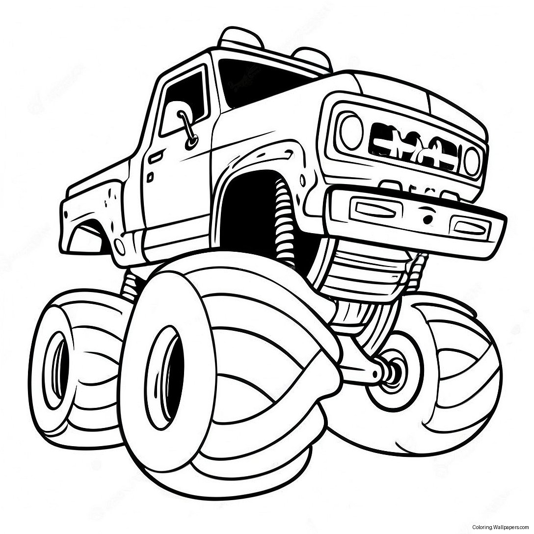 Ausmalbild Vom Rampage Monster Truck 36445